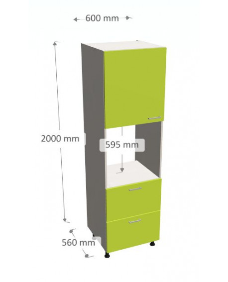 UNTERER OFENEINBAUPFOSTEN MIT ZWEI SCHUBLADEN